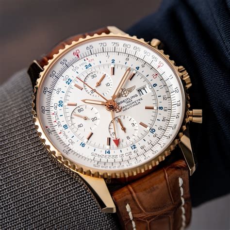 breitling navitimer 2014 rosegold|Breitling Navitimer gold bezel.